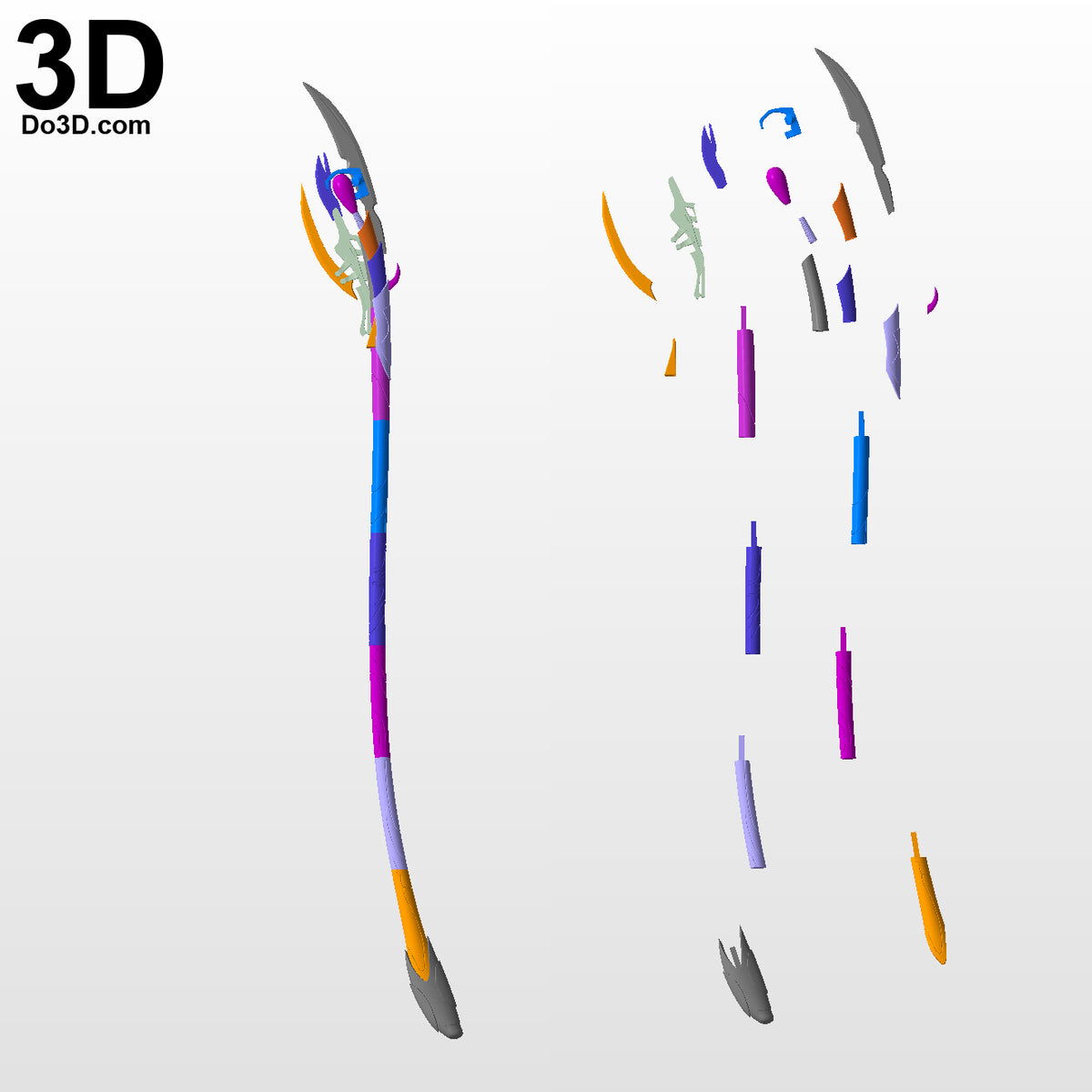 3D Printable Model: Loki Chitauri Scepter Staff Weapon | File Format: STL #2462