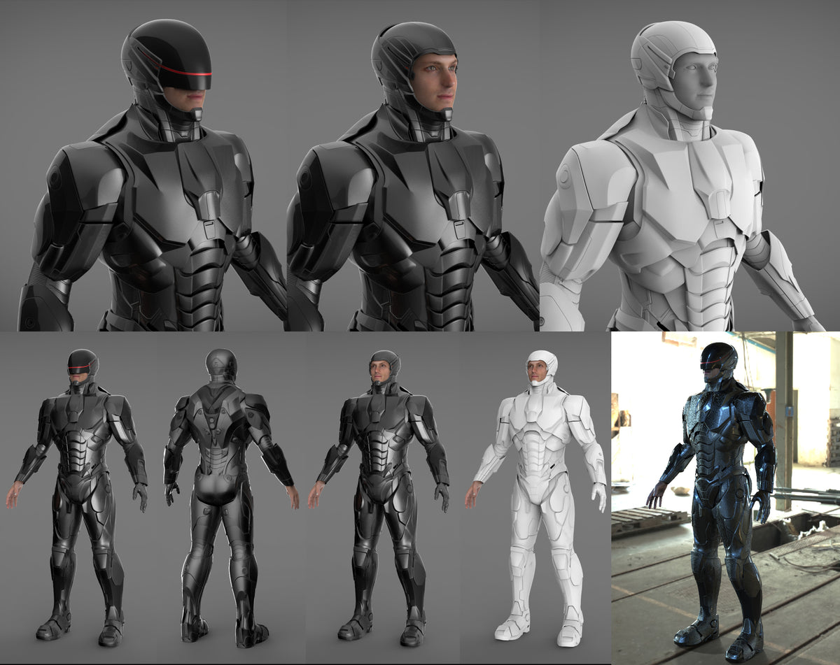 RoboCop 2014 Black Suit | 3D Printable Model Print STL File #41