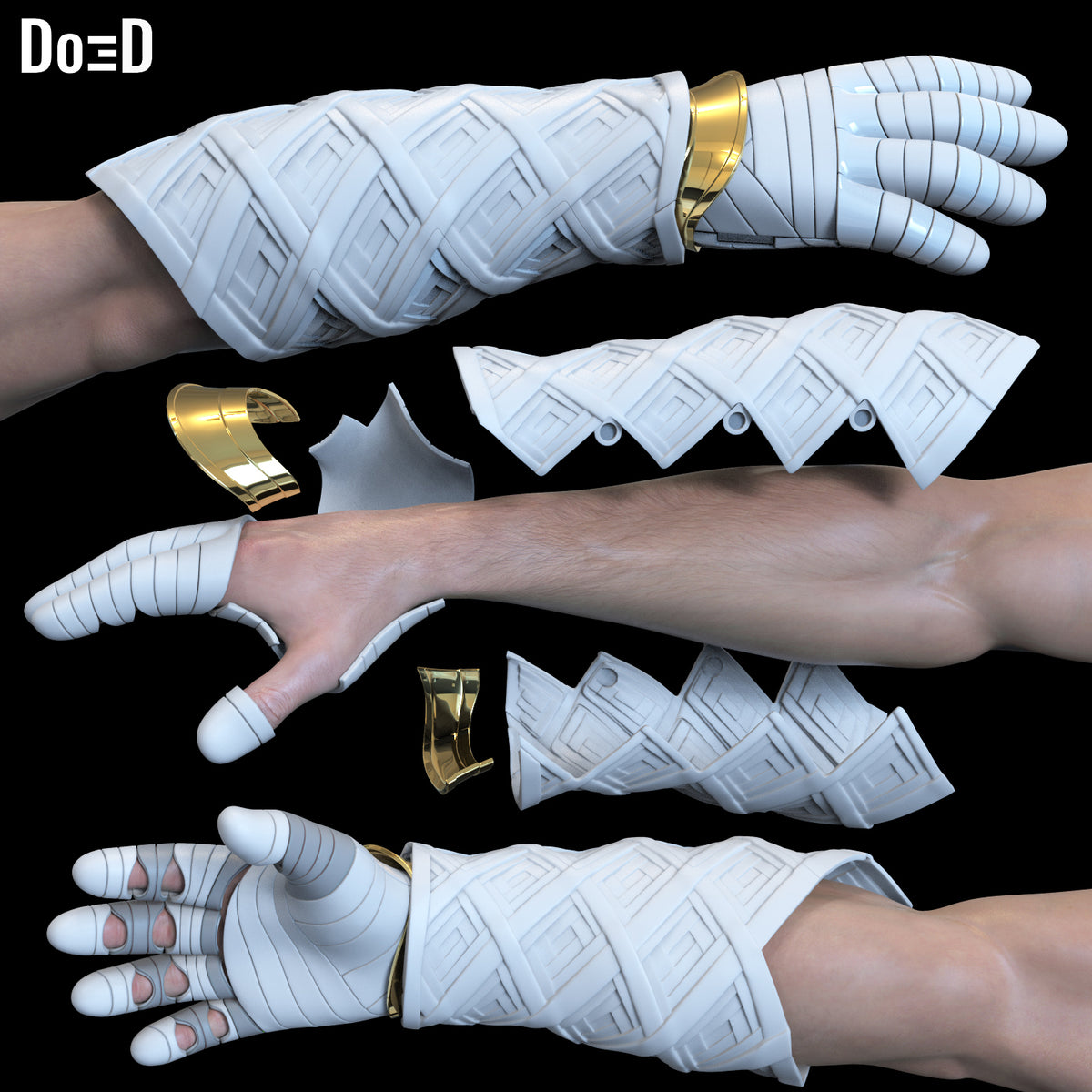 Moon Knight Full Set with Body Armor Shells 3D Printable Model Print File #K91