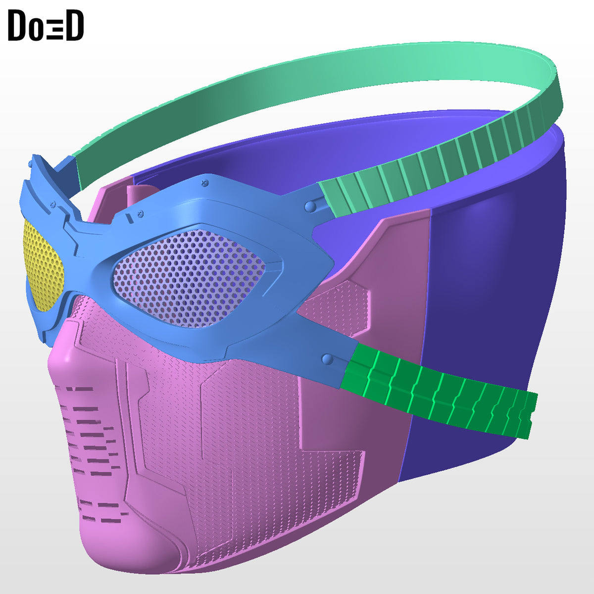 Winter Soldier Bucky Goggles & Mask Mouth Cover V2 | 3D Printable Model #WS16