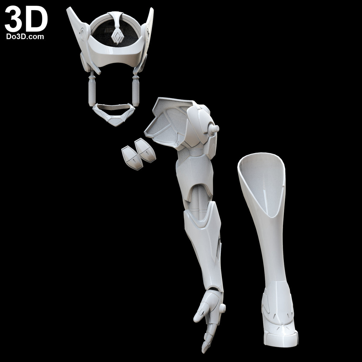 Symmetra Overwatch Cosplay Helmet and Armor 3D Printable Model Print File #5058