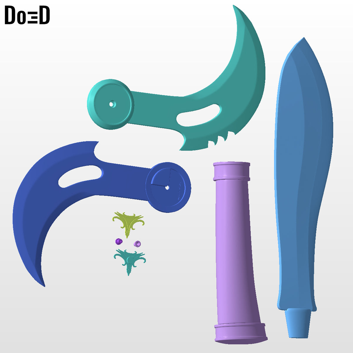 Blade's Glaives  and Knife from Deadpool Wolverine 3 | 3D Model #BA98