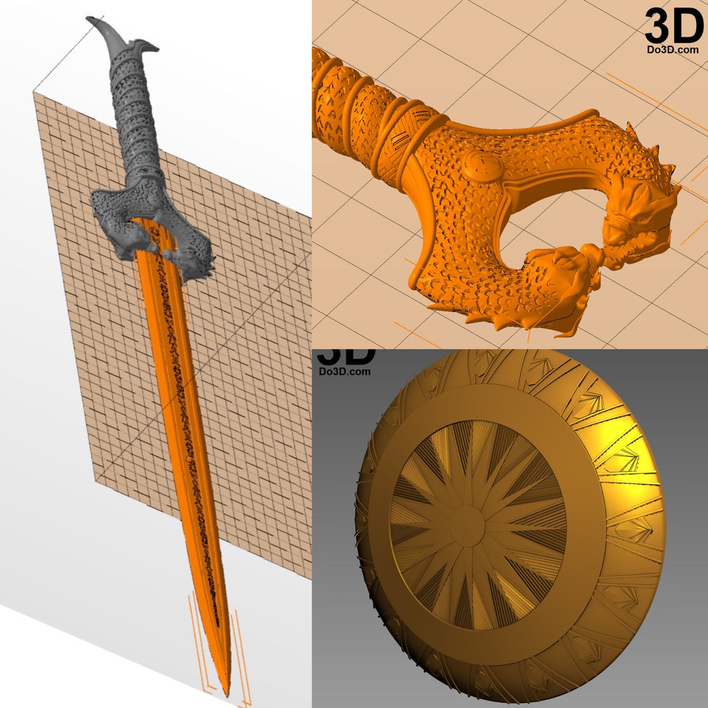 Wonder Woman God Killer Sword and Shield | 3D Model Project #N28