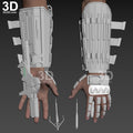 Batman Gauntlet with grapple gun with hinges and slider 3D Printable Model #TB71