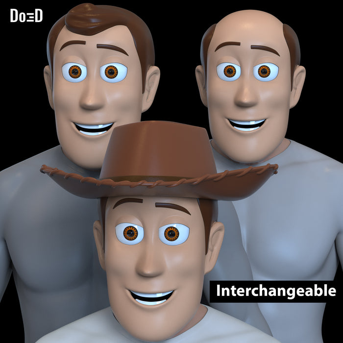 Woody Helmet Interchangeable Toy Story 6 Swappable 3D Printable Model STL #WT452