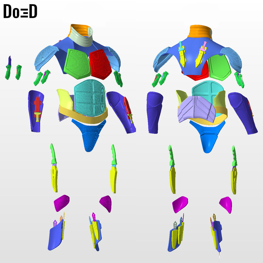Black Noir body armors and weapons | 3D Printable Model STL File #BNB29