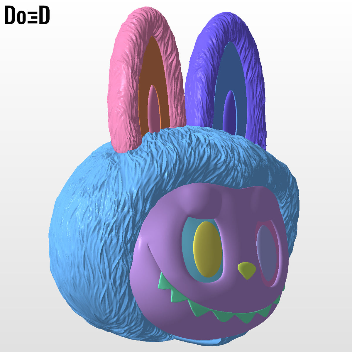 Labubu Wearable Helmet 3D Printable Model STL File #LB112