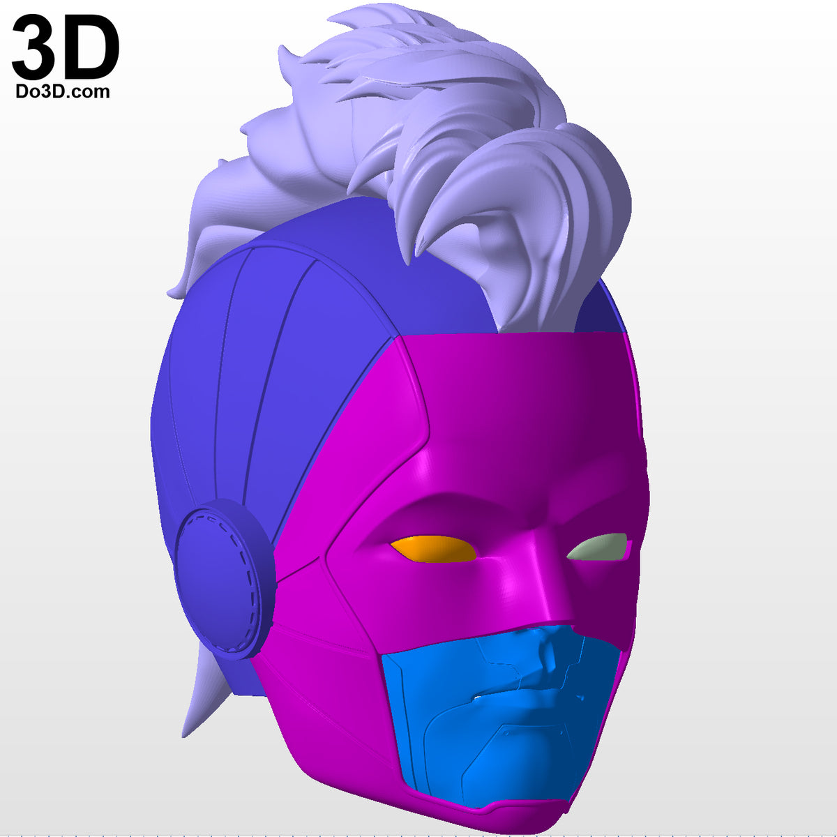 Captain Marvel Helmet + Mohawk Concept | 3D Printable Model #4547