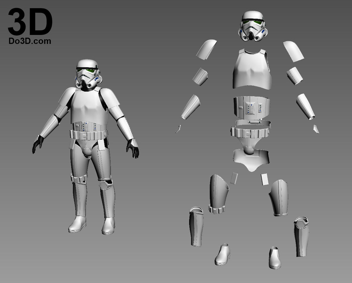 ANH Imperial Classic Stormtrooper Star Wars Armor | 3D Model Project #903