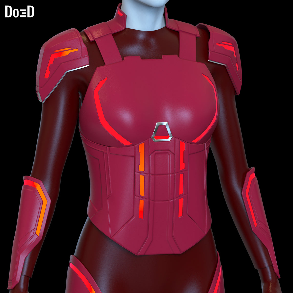 Female Tron Ares Body Armor | 3D Printable File #FT29