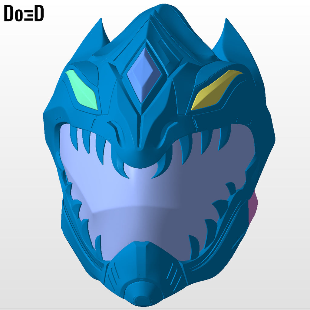 Legend of White Dragon Helmet Power Rangers LOTWD 3D Printable Model STL #WD31