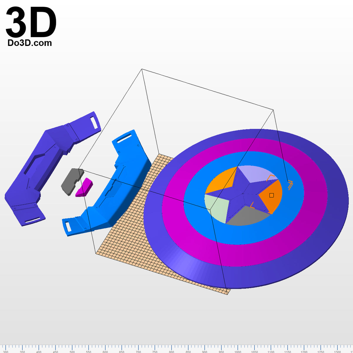 Captain America Civil War Shield (Round) | 3D Model Project #444