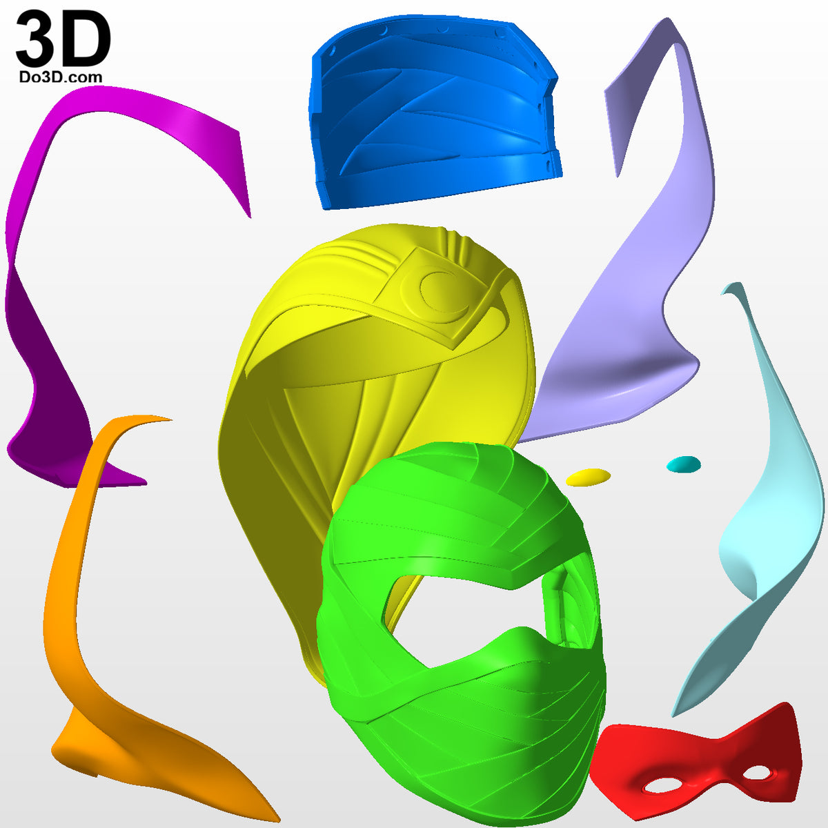Moon Knight Helmet Face Shell and Hood | 3D Printable Model Print File STL #MK61