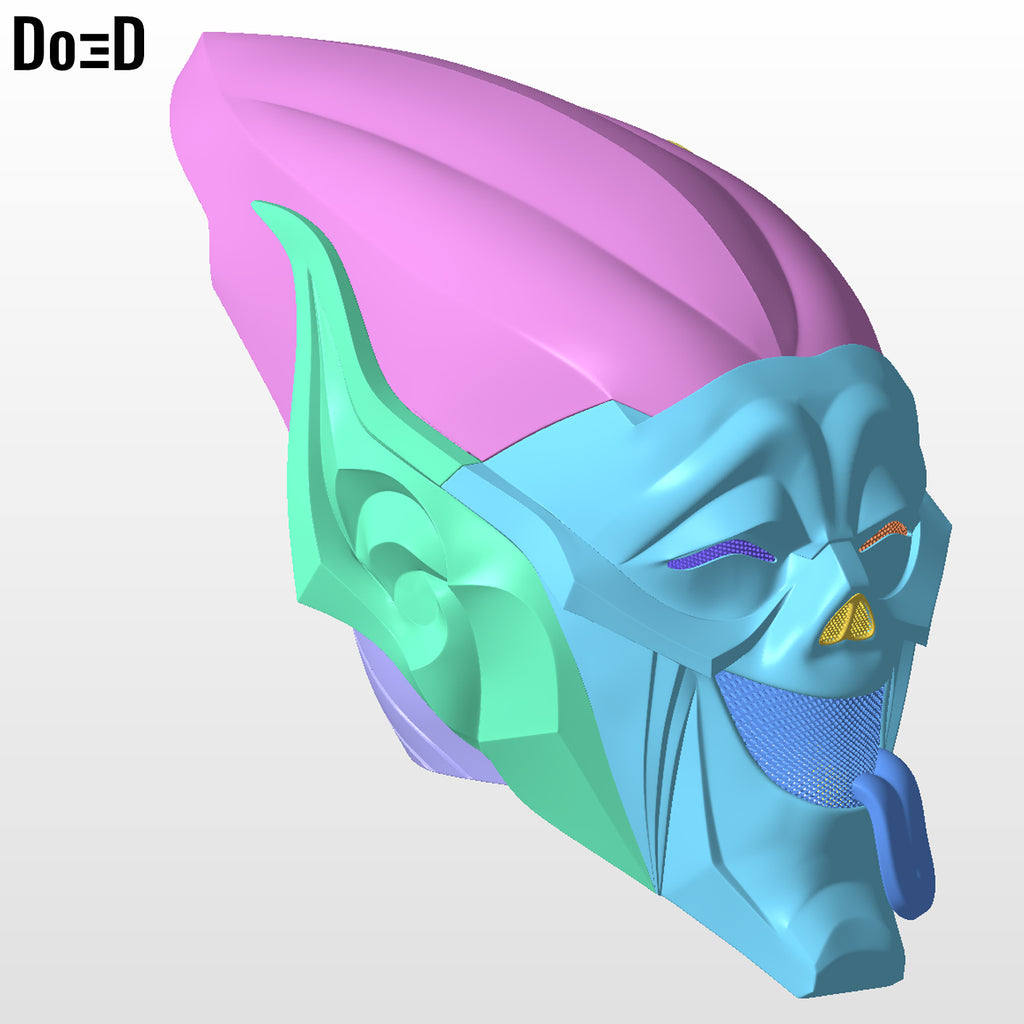 Bundle: Green Goblin Helmet Swappable Wazzup, OG, Smiling | 3D Model #GBW1