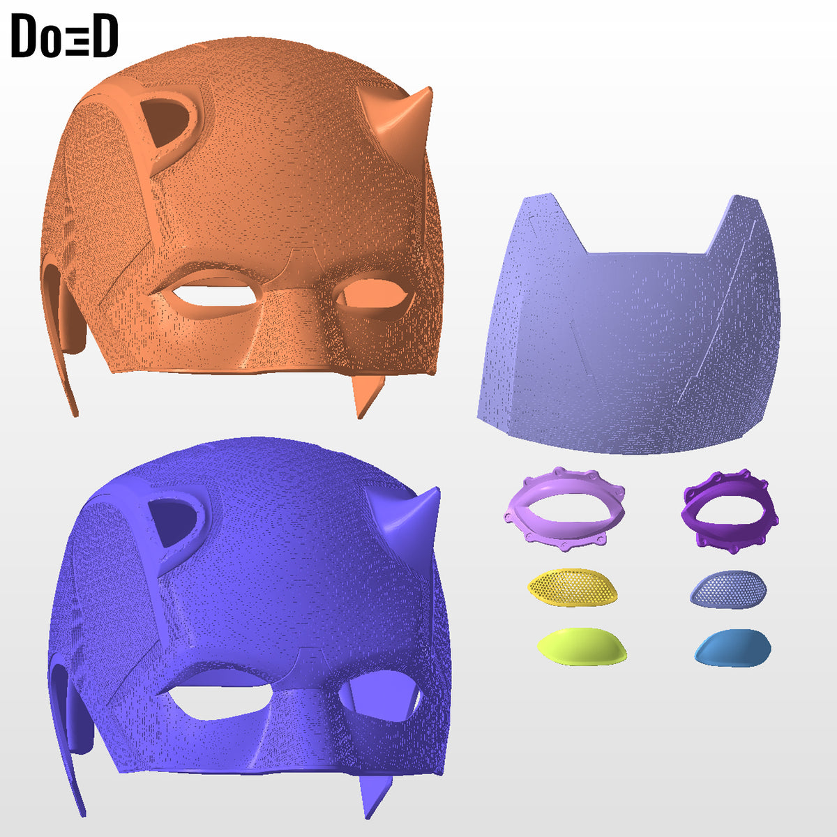 Battle Damaged Daredevil Born Again Helmet| 3D Printable Model #BD2