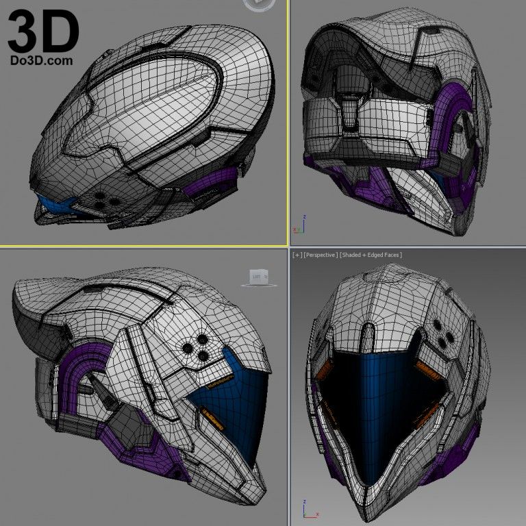 Facade of the Hezen Lords Helmet Destiny Warlock 3D Model Project #1861