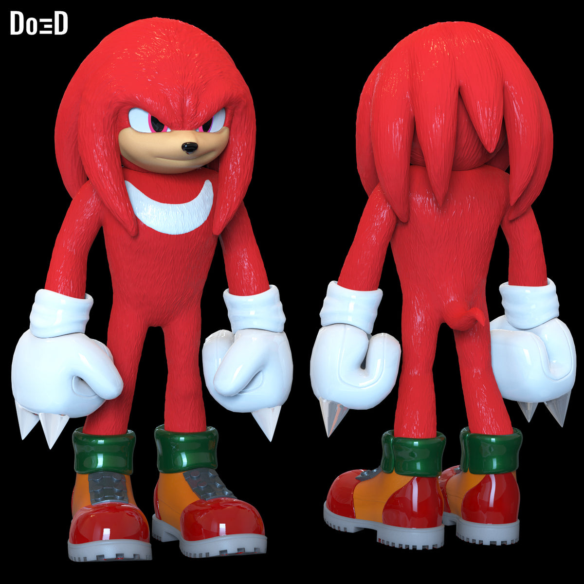 Knuckles Sonic 3 Statue | 3D Printable Model #SKS1