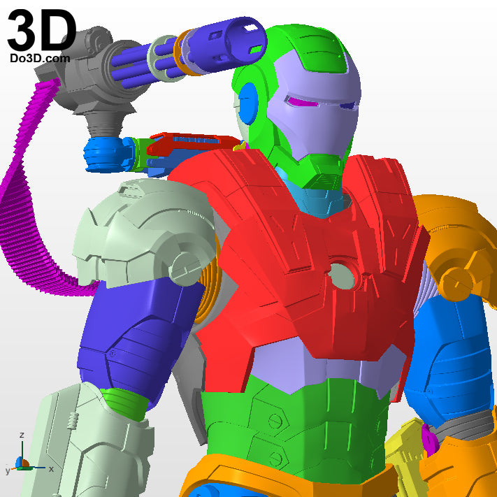Iron Man Mark I Armor War Machine 001  MK 1 | 3D Printable Model STL File #795
