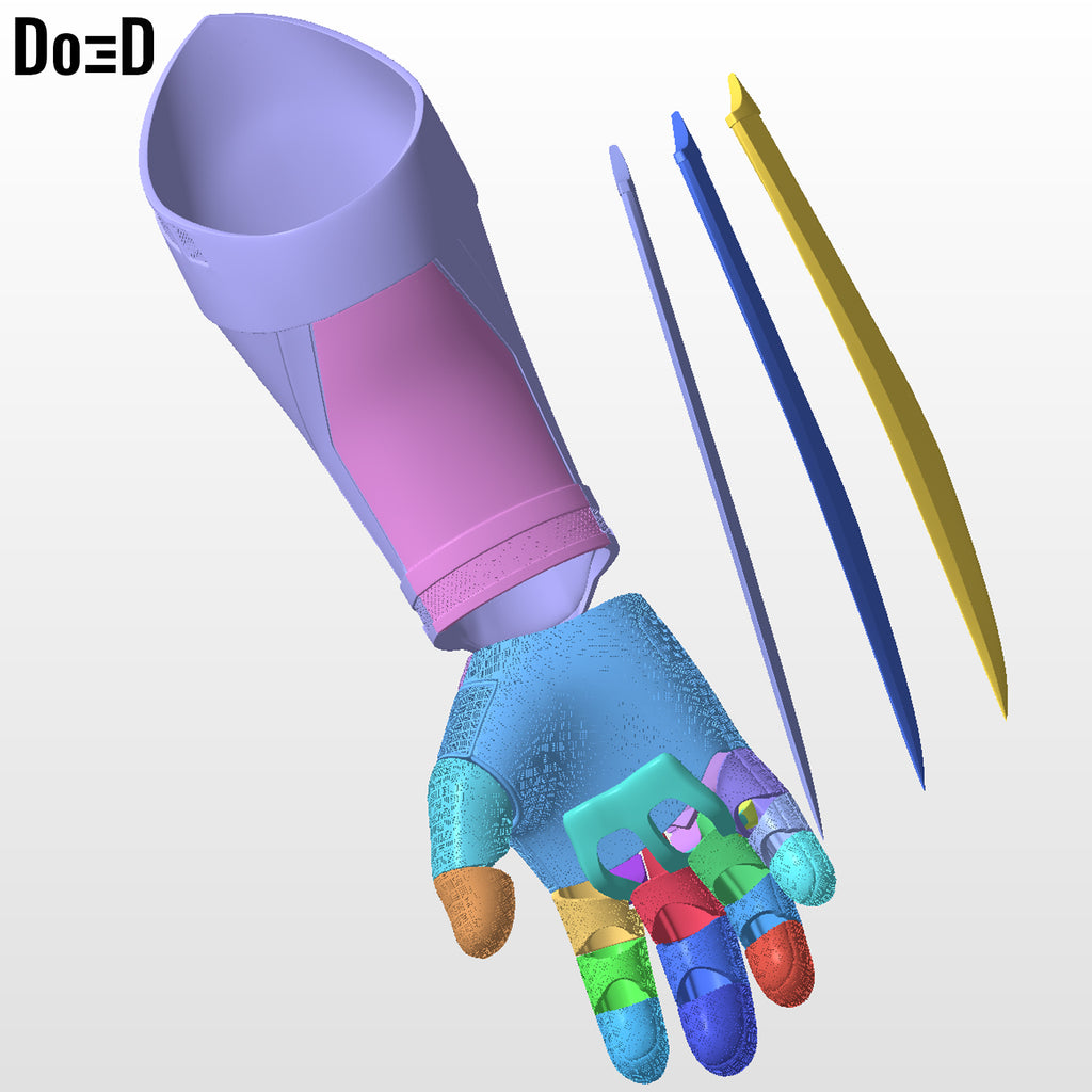 Wolverine 2024 Gauntlet with Claws | 3D Printable Model #DW217