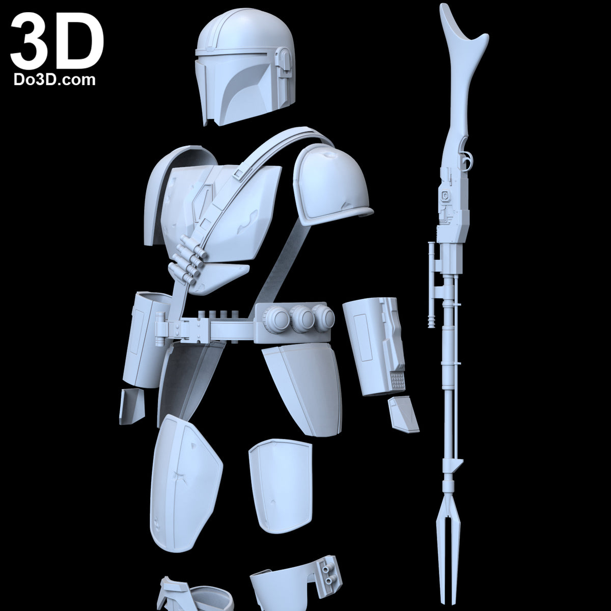 Mandalorian Original Base Armor Set | 3D Model Project #6202