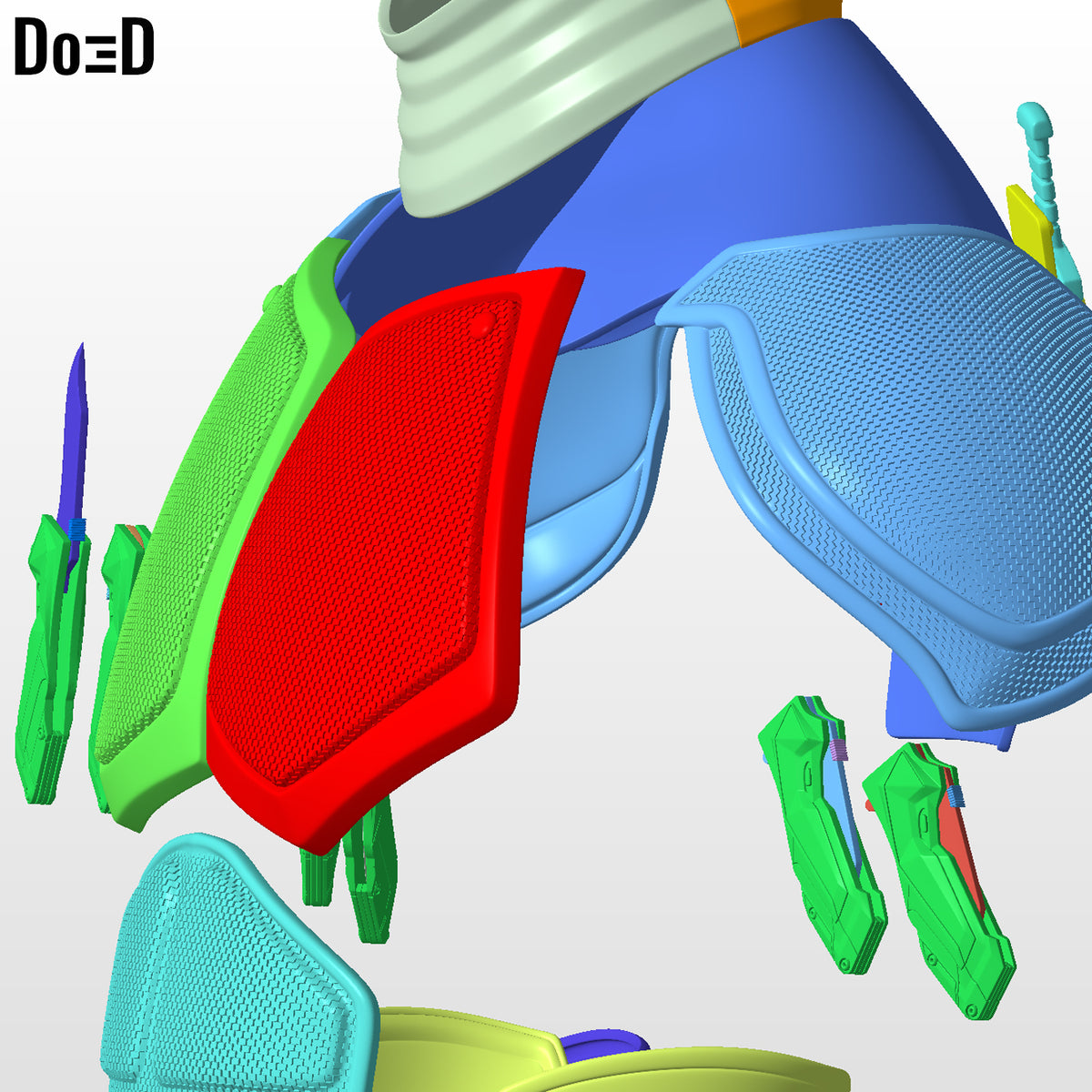 Black Noir body armors and weapons | 3D Printable Model STL File #BNB29