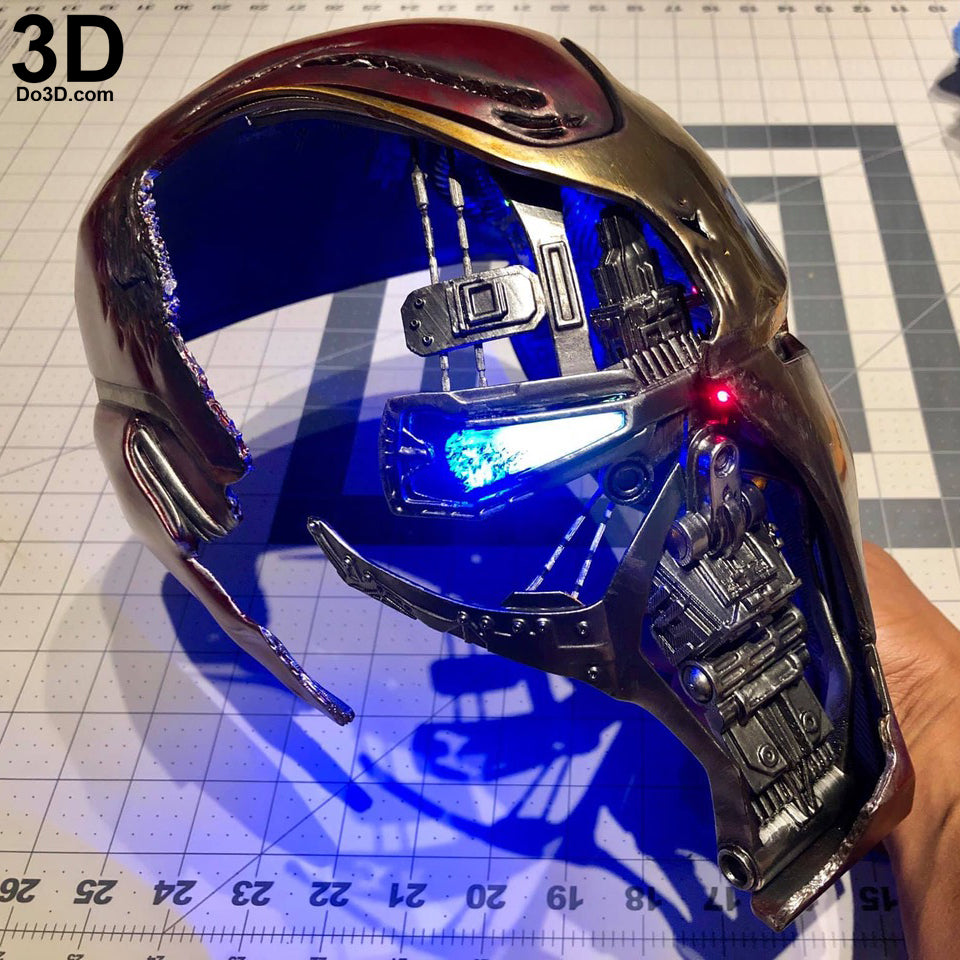 Iron Man Mark L MK 50 Damaged Smashed Helmet Endgame 3D Printable Model #5385