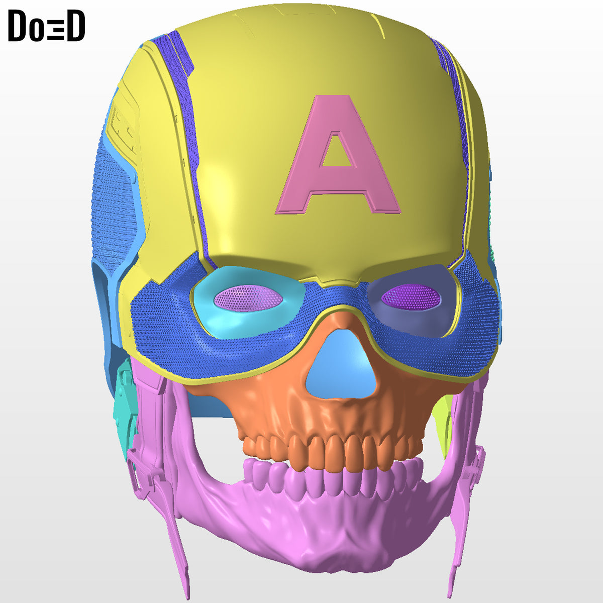 Zombie Captain America Helmet | 3D Printable Model STL #ZCT741