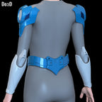 Invisible Woman Rivals Suit Shoulder Belt Boot Gauntlet Armors 3D Model STL #IW4