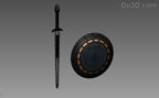 Wonder Woman Sword of Athena & Shield BVS | 3D Printable Model #526