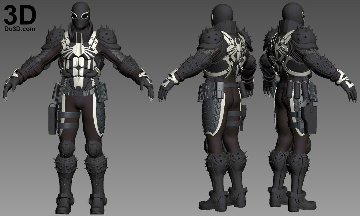 Agent Venom Armor Ultimate Spider-Man: Web Warriors, 3D Model Project #959