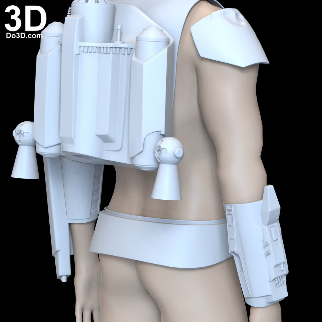 Boba Fett Star Wars Classic Amor + Jetpack Set | 3D Model Project #5625