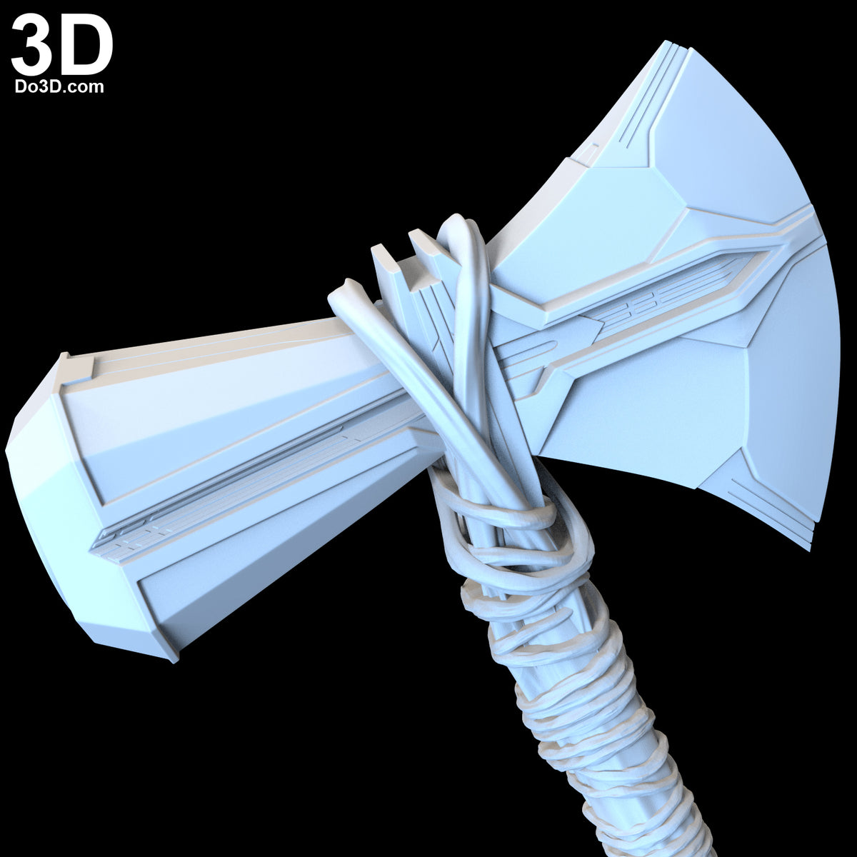 Stormbreaker Comic Version Thor's Axe Curved | 3D Printable Model STL File #4462
