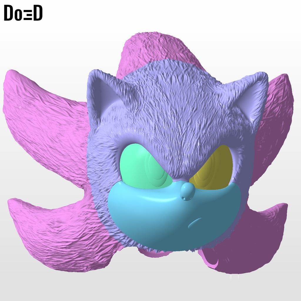 Gold Sonic 3 Helmet 3D Model STL File #GS11