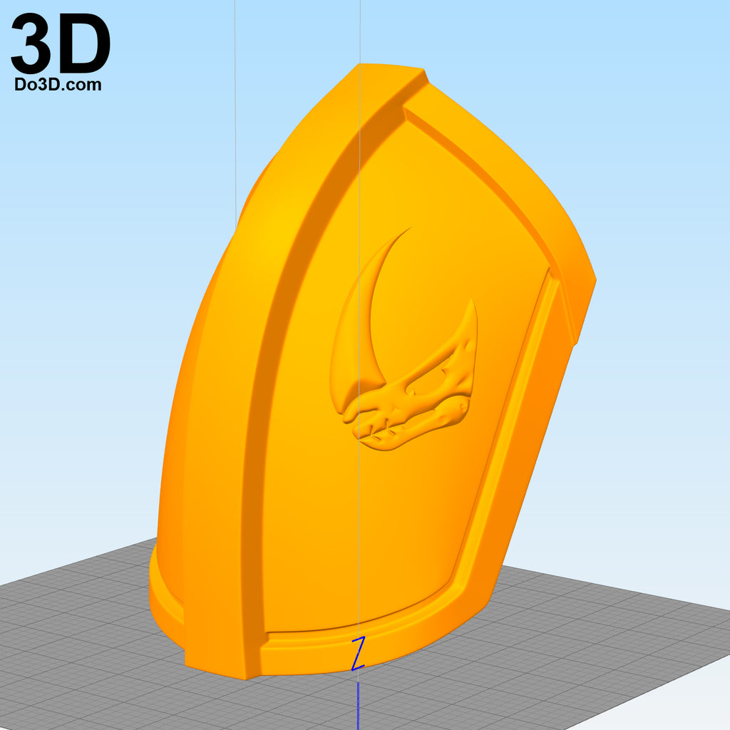 3D Printable Model: Mudhorn Clan of Two Sigil Shoulder Armor Mandalorian Emblem