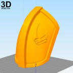 3D Printable Model: Mudhorn Clan of Two Sigil Shoulder Armor Mandalorian Emblem