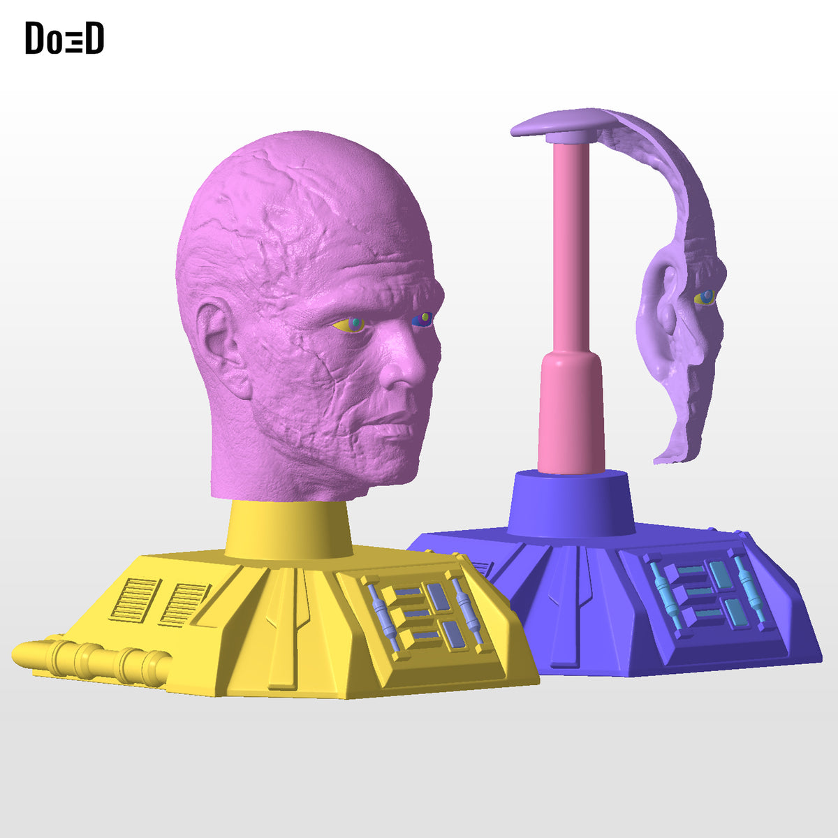 Helmet Stand Battle Damaged Darth Vader Obi-wan Kenobi | 3D Printable Model #222