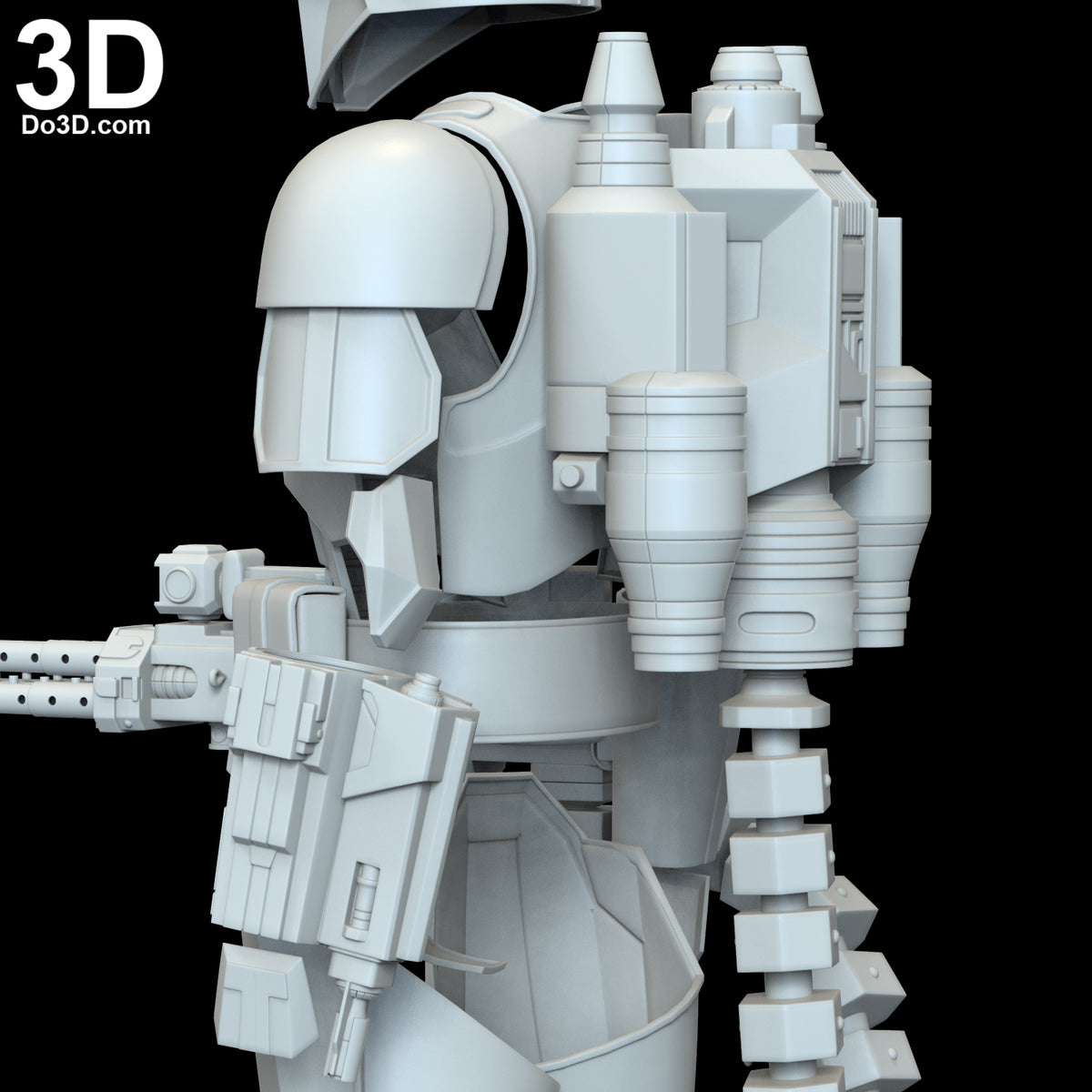 Heavy Infantry Mandalorian Paz Vizla Armor Set | 3D Model Project #6298