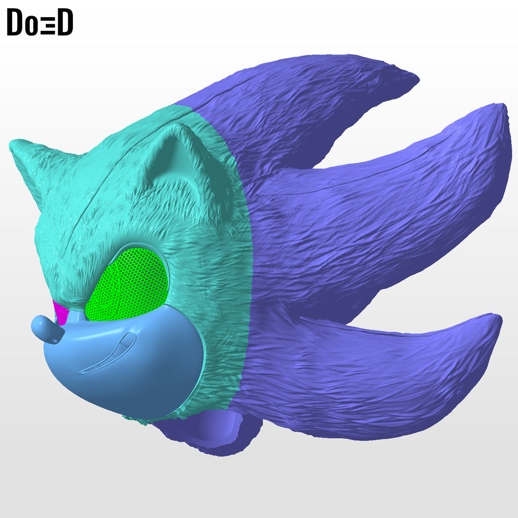 Shadow Sonic 3 Helmet 3D Model STL File #S115