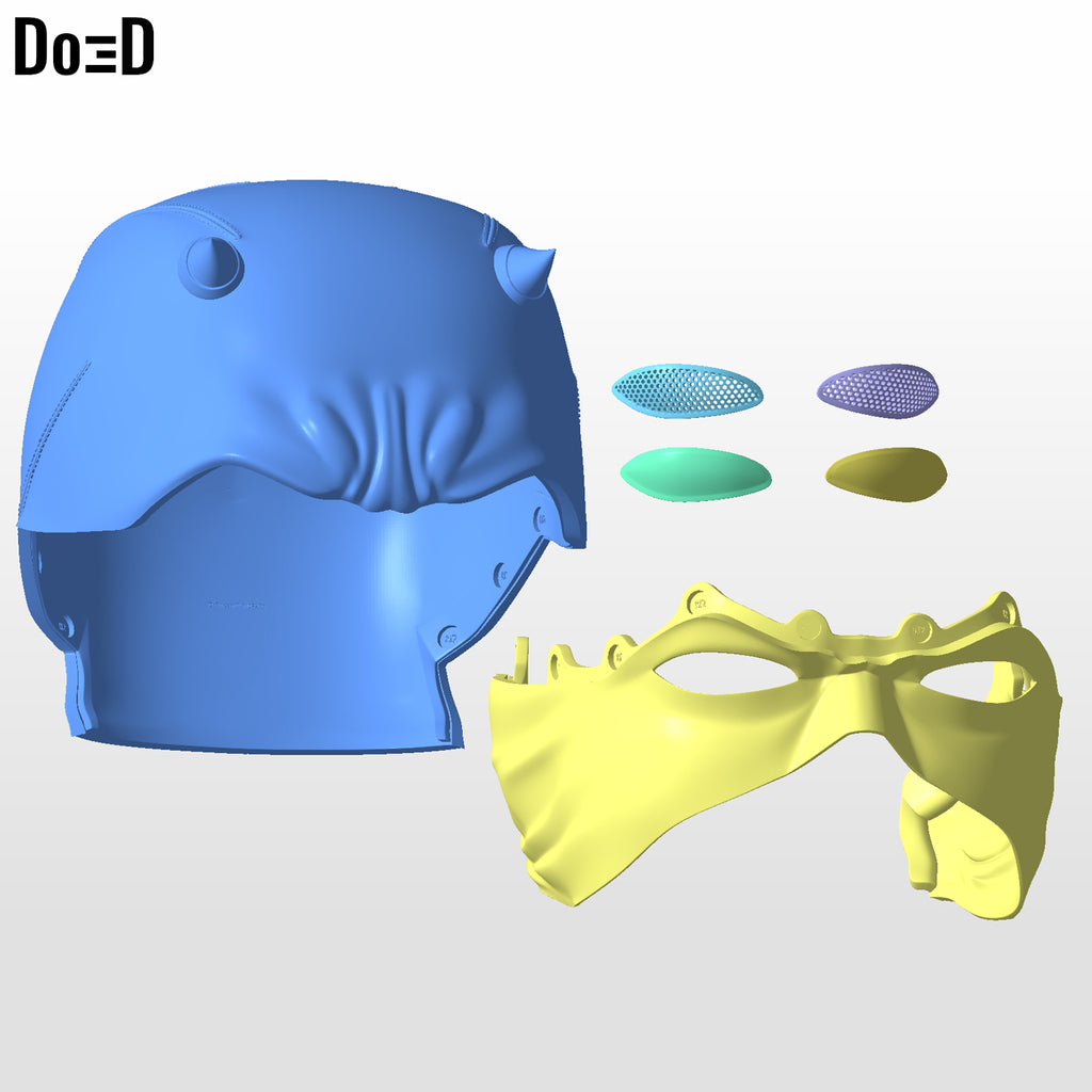 Daredevil 2003 Cowl Ben Affleck Hemet | 3D Printable Model Print File STL #DD03