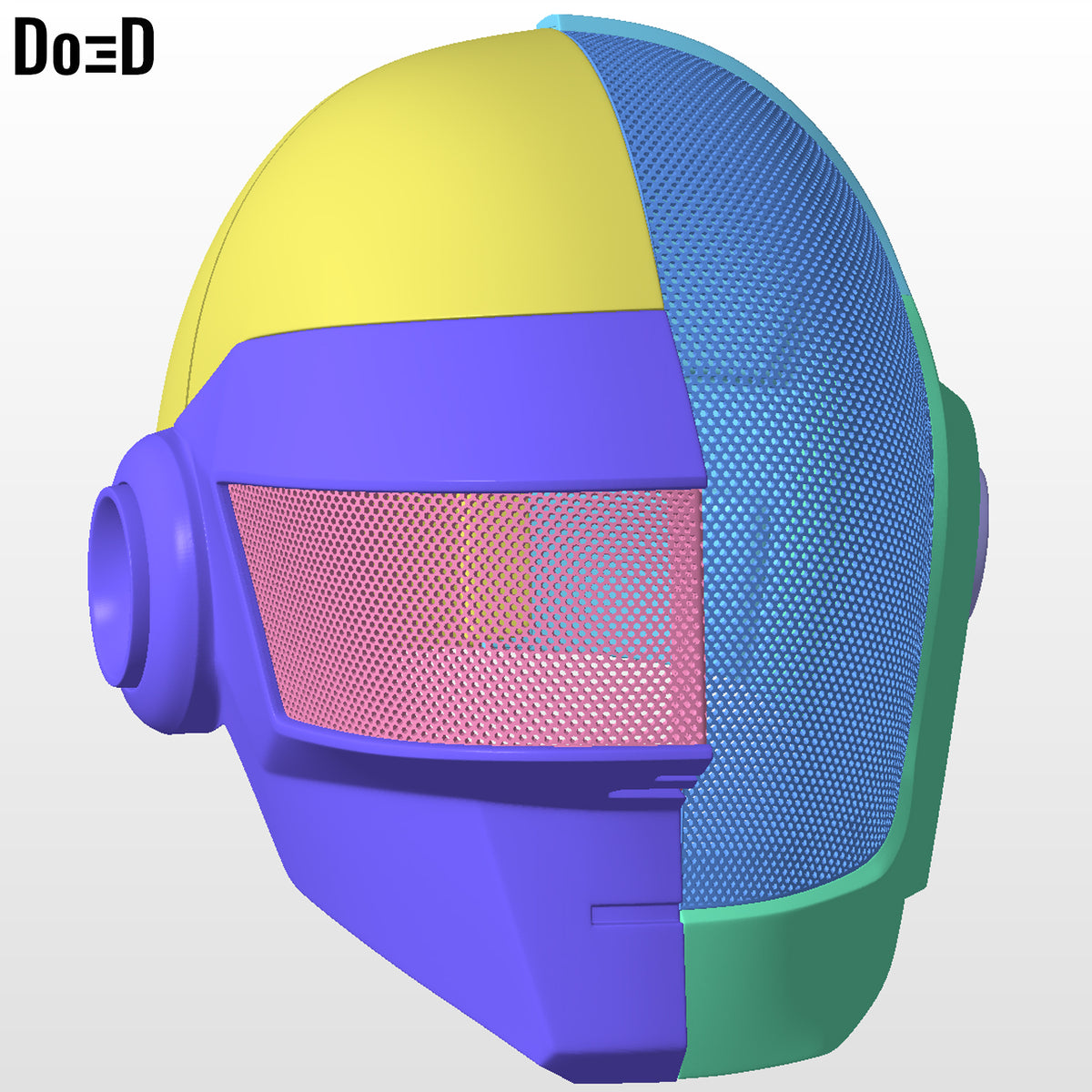 Daft Punk Helmet 2 in 1 Fused Mashup | 3D Printable Model #DP327