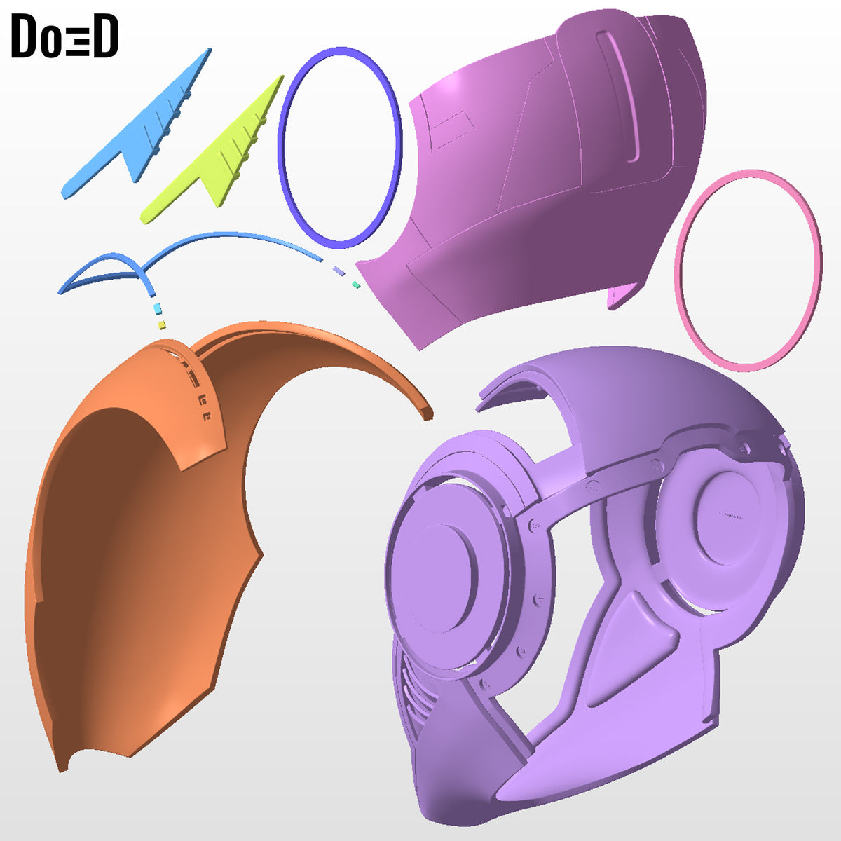 Paige Tesler Tron Uprising Helmet | 3D Printable Model #PT29