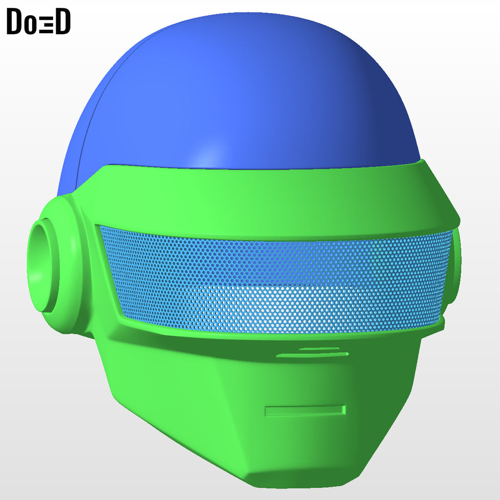 Daft Punk Silver / White Thomas Bangalter  Helmet | 3DPrintable Model STL #D444
