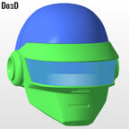 Daft Punk Silver / White Thomas Bangalter  Helmet | 3DPrintable Model STL #D444