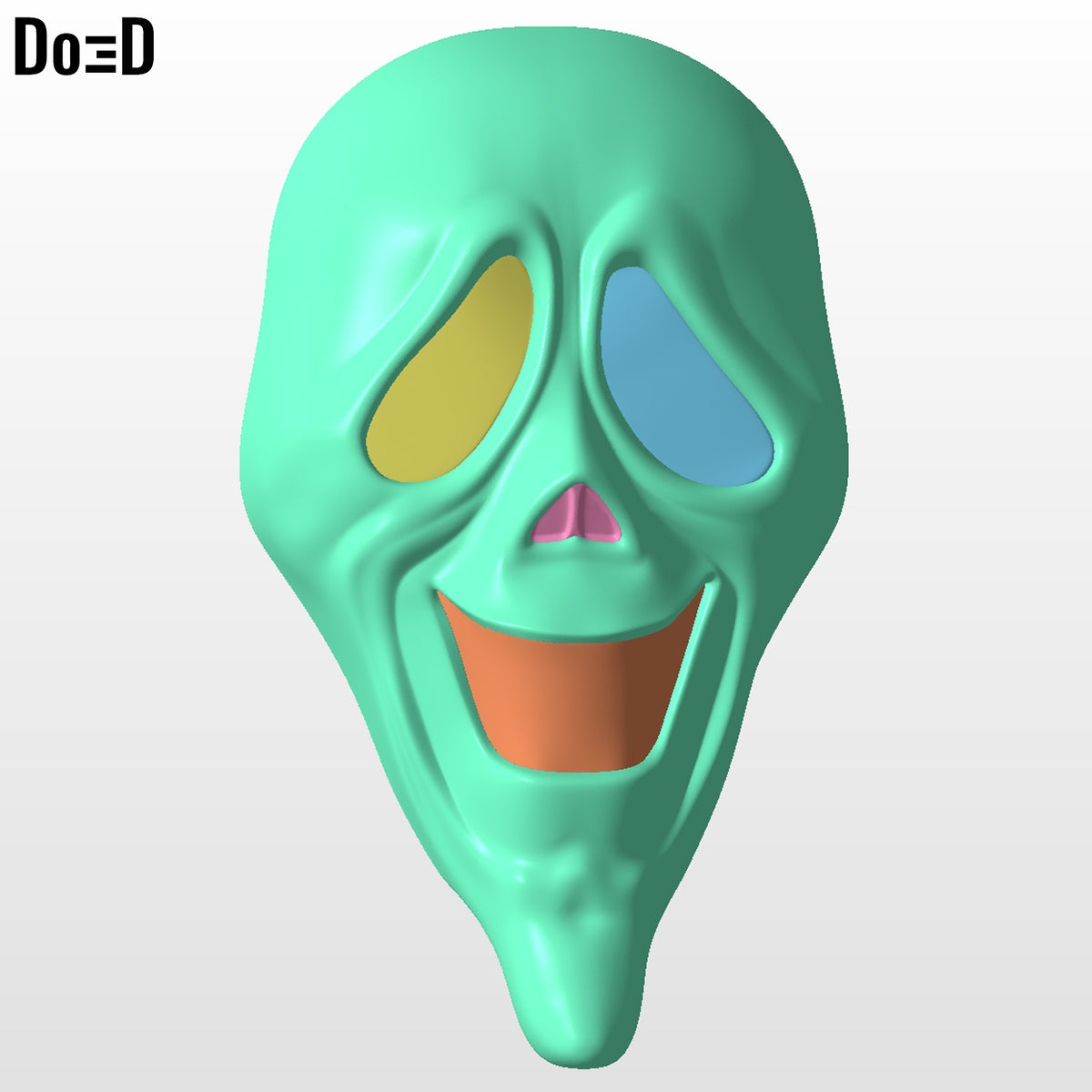 Wazzup Smiling Ghostface Mask Scary Movie High 3D Printable Model STL File #GFW1