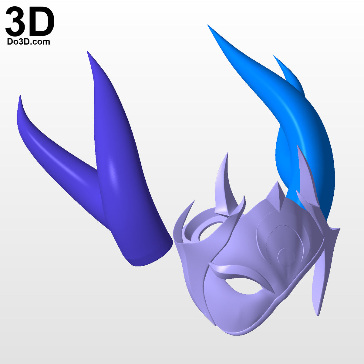 Blood Moon Sivir Helmet Mask + Horns League of Legends | 3D Model Project #5700