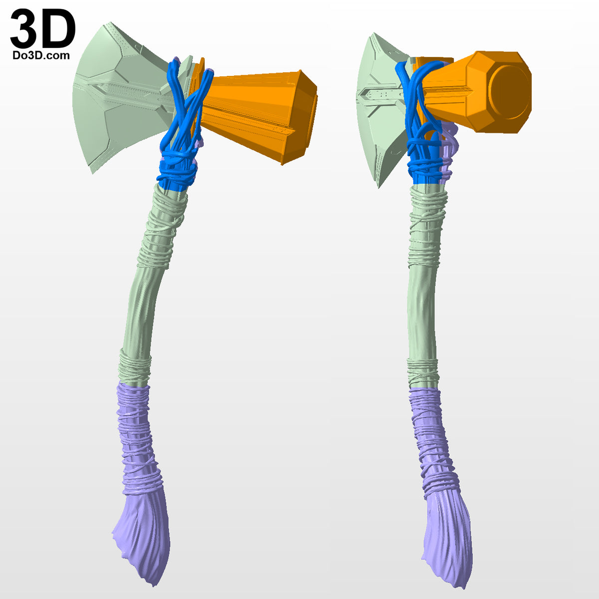 Stormbreaker Comic Version Thor's Axe Curved | 3D Printable Model STL File #4462