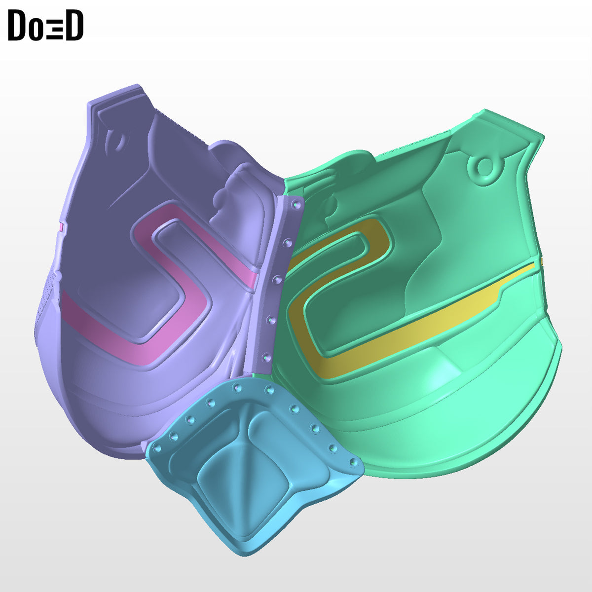 Female Blue Beetle Chest 3D Printable Model STL Print File #BF14