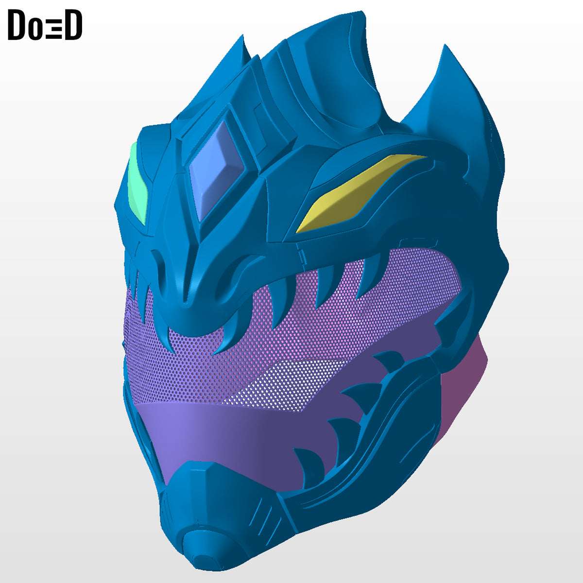 Legend of White Dragon Helmet Power Rangers LOTWD 3D Printable Model STL #WD31