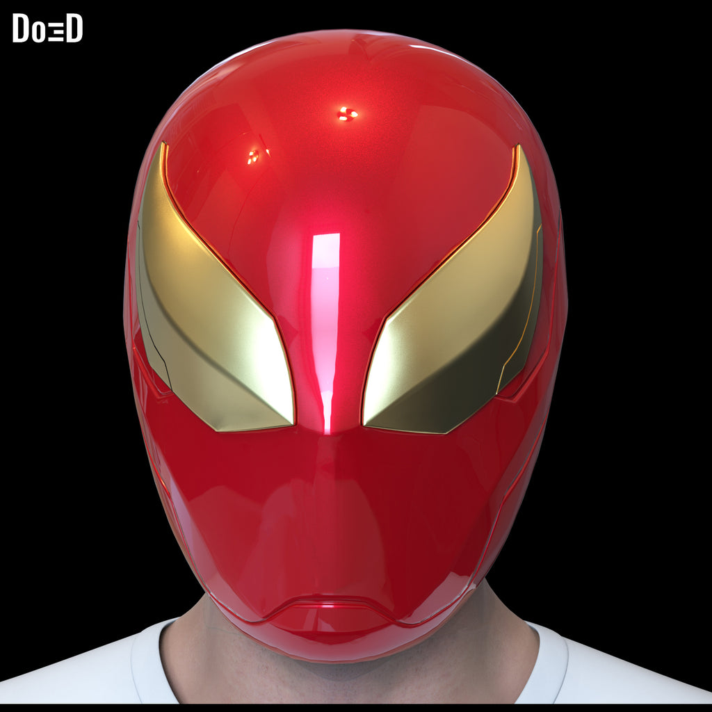 Iron Spider Red and Gold Spider-man Helmet | 3D Printable Model STL #R259