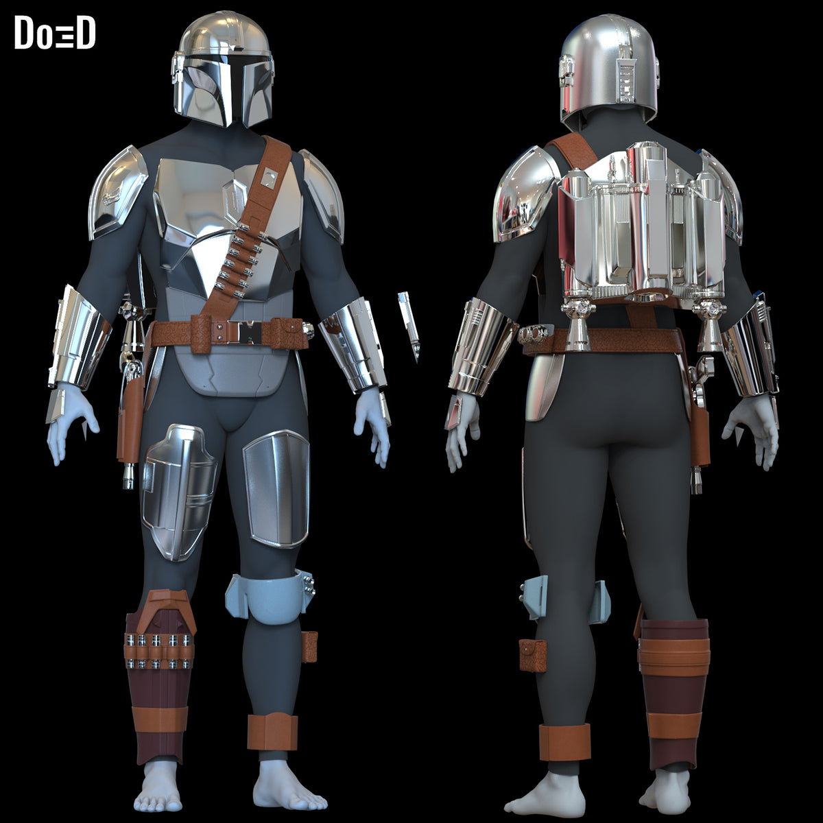 Mandalorian Complete Set (Yoda hovering pram Grogu) | 3D Printable Model #6407